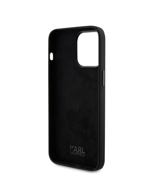 Karl Lagerfeld Liquid Silicone Choupette NFT Case for iPhone 15 Pro Max Black