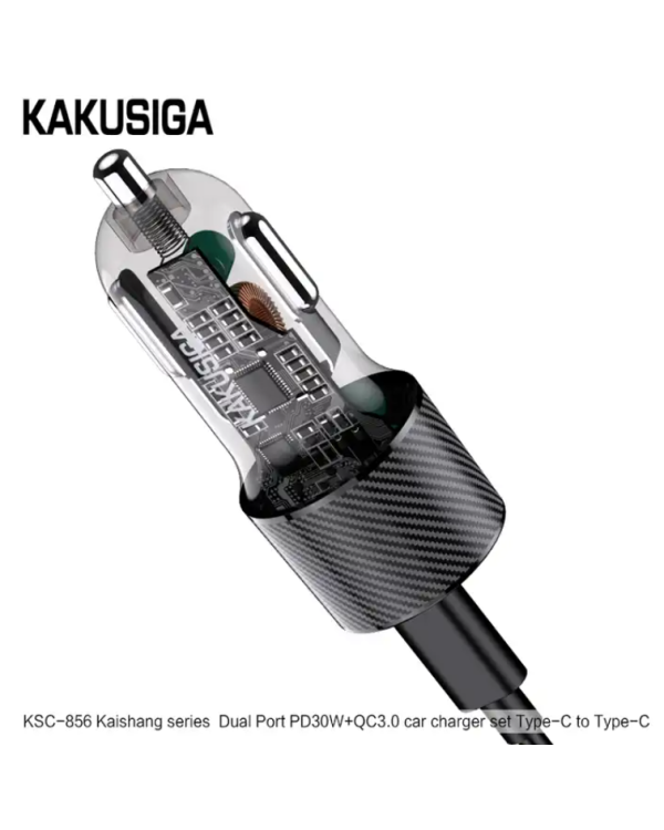 Автомобильное зарядное устройство KAKUSIGA KSC-856 USB | USB-C | 48 Вт черный