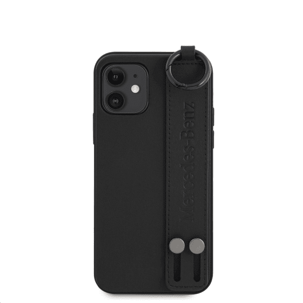 Обложка книги «MEHCP12SLSSBK Mercedes Leather Hand Strap Case for iPhone 12 mini 5.4 Black»