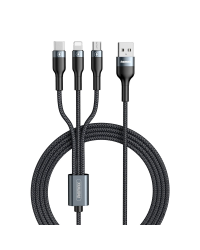 Remax Sury 2 Series 3in1 USB - Lightning / USB Type C / micro USB injection cable 2 A 1,2 m black (RC-070th black)
