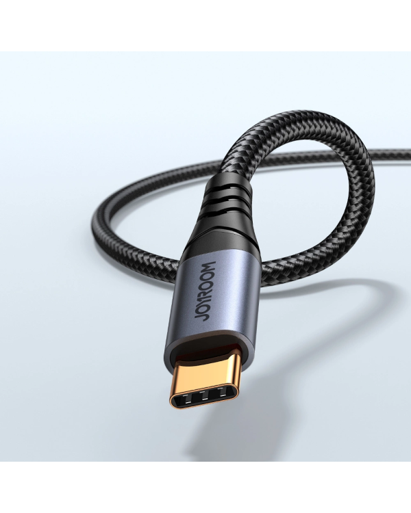 Joyroom стерео аудио кабель AUX 3,5 мм миниджек - USB-C для телефона 1,2 м черный (SY-A07)