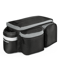 Wozinsky Bicycle Bike Pannier Bag Rear Trunk Bag with Shoulder Strap and Bottle Case 6L black (WBB3BK)