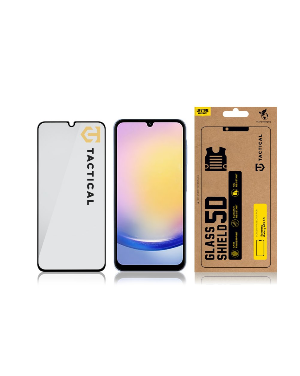 Tactical Glass Shield 5D for Samsung Galaxy A25 5G Black