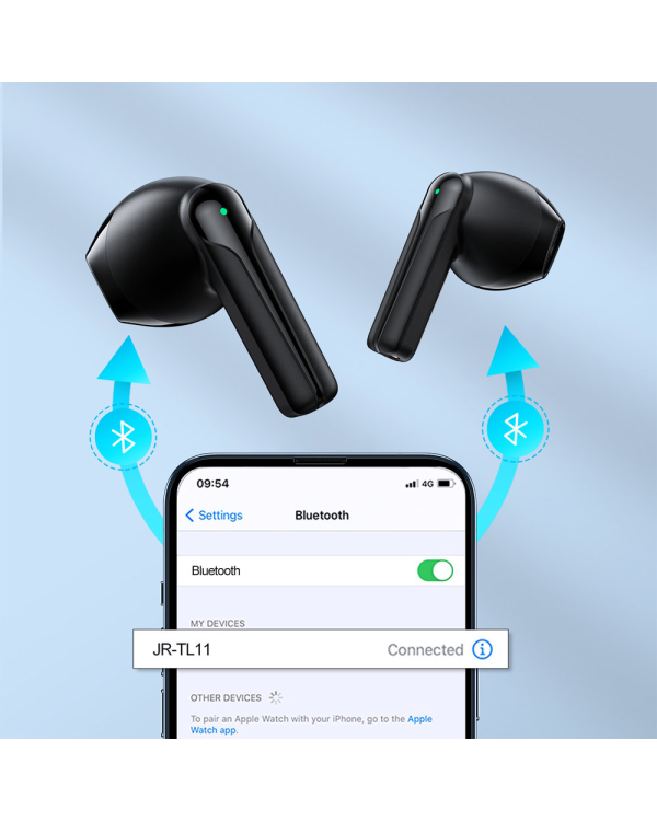 Joyroom TWS Earphones Wireless ENC Waterproof IPX4 Bluetooth 5.3 Black (JR-TL11)