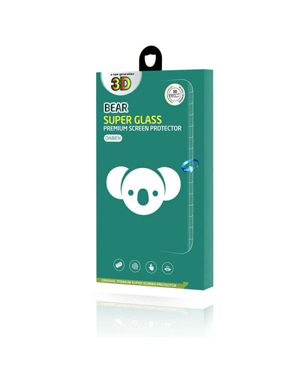 Reals Bear Super Hard glass защитное стекло для экрана Apple iPhone 15 Pro черное