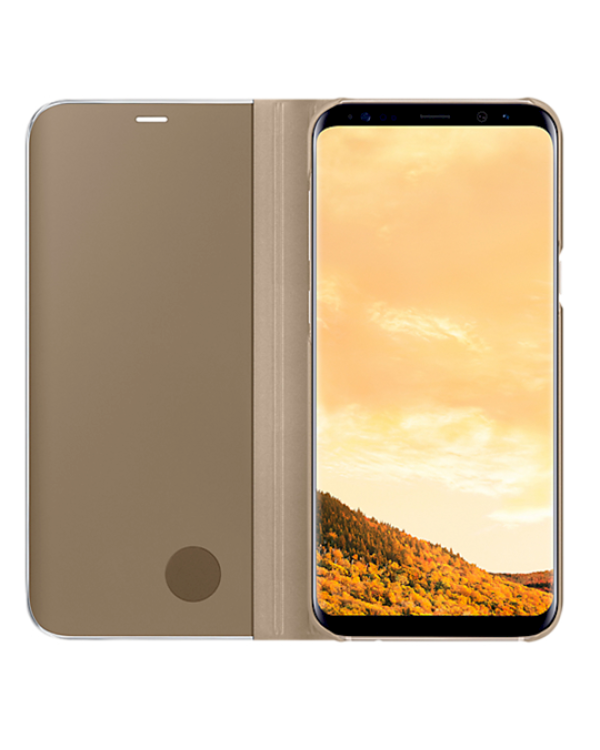 Samsung EF-ZG955CFEGWW Clear View Cover Оригинальный чехол книжка для Samsung G955 Galaxy S8 Plus Золотой