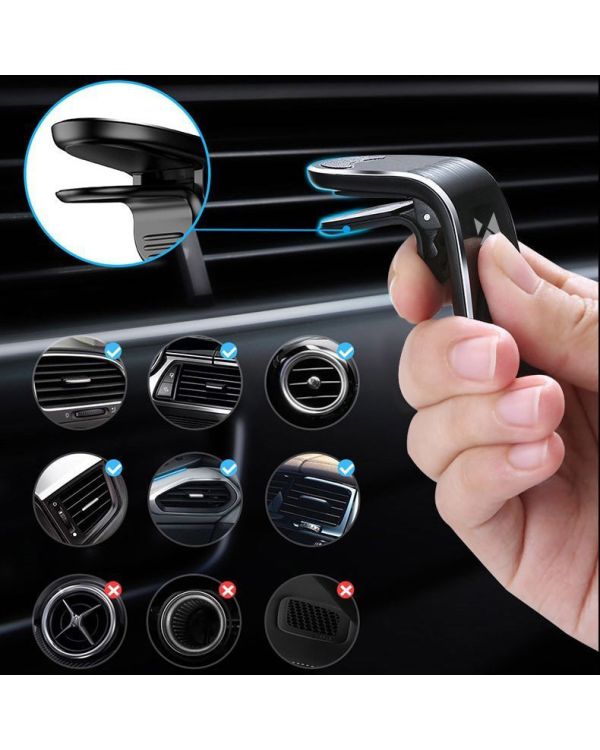 Wozinsky magnetic phone holder on the ventilation grille black (WCH-02)
