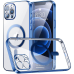Fusion MagSafe Electroplate силиконовый чехол для Apple iPhone 15 Pro Max синий
