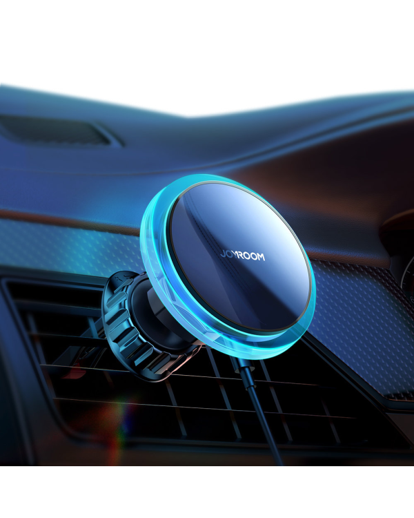 Автомобильный держатель Joyroom JR-ZS291 с беспроводной зарядкой / 15 Вт / MagSafe серебристого цвета
