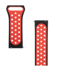 Tactical 711 Double Silicone Band 22mm Black/Red