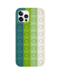 Fusion Pop it силиконовый чехол для Apple iPhone 12 Pro Max белый - зеленый