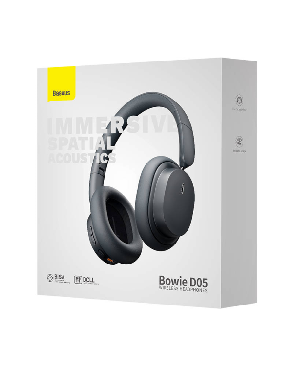 Baseus Bowie D05 Wireless headphones Bluetooth 5.3, ANC (grey)