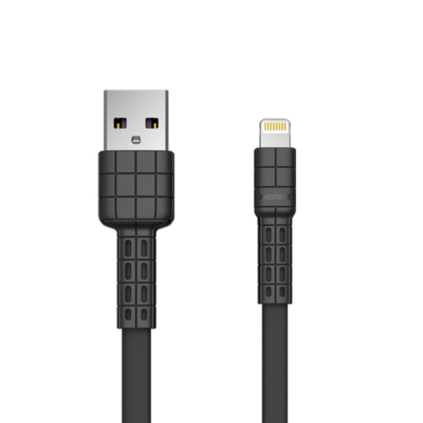 Remax Armor Series flat USB / Lightning cable 5V 2.4A black (RC-116i)