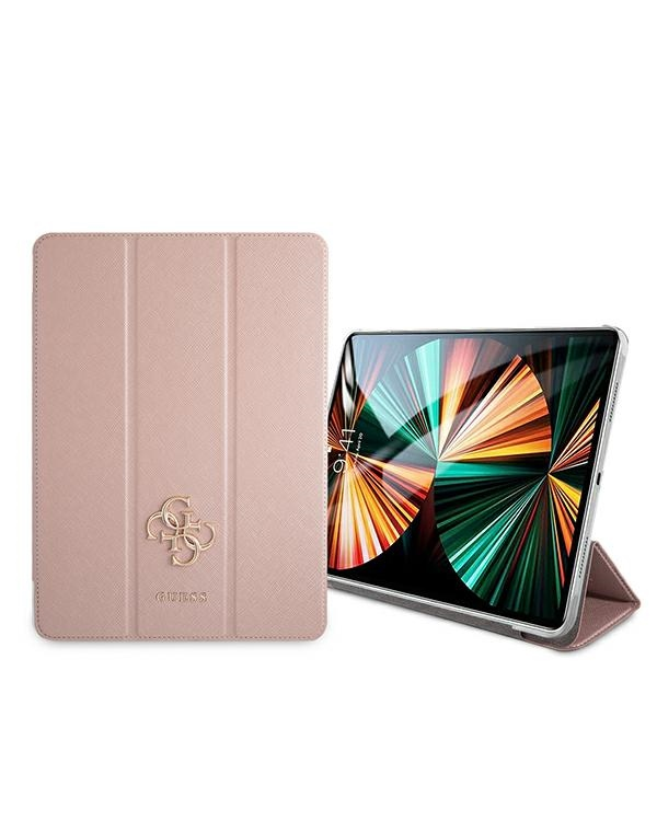 Guess GUIC12PUSASPI iPad 12,9" 2021 Book Cover różowy|pink Saffiano Collection