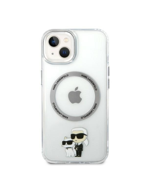 Karl Lagerfeld MagSafe Compatible Case IML Karl and Choupette NFT for iPhone 14 Transparent