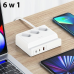 USAMS Listwa zasilająca 65W Super Si Fast Charging USB Extension Socket EU biały|white CC160TC01 (US-CC160)