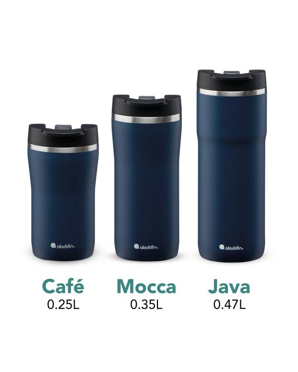 Термокружка Cafe Thermavac Leak-Lock 0.25L нержавеющая сталь темно-синяя