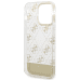 Guess PC|TPU Peony Glitter Script Logo Case for iPhone 14 Pro Max Gold