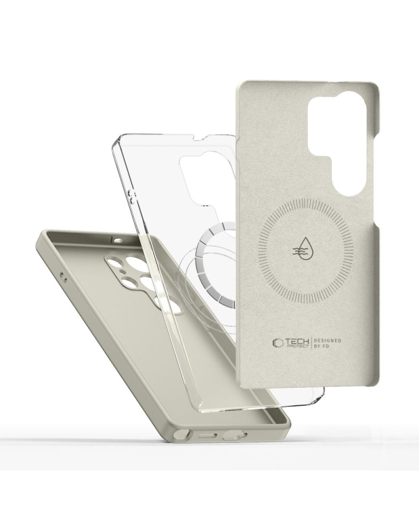 TECH-PROTECT LIQUID SILICONE MAGSAFE GALAXY S25 ULTRA COSMIC LATTE