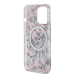 Guess PC|TPU Flowers IML MagSafe Compatible Case for iPhone 13 Pro Pink