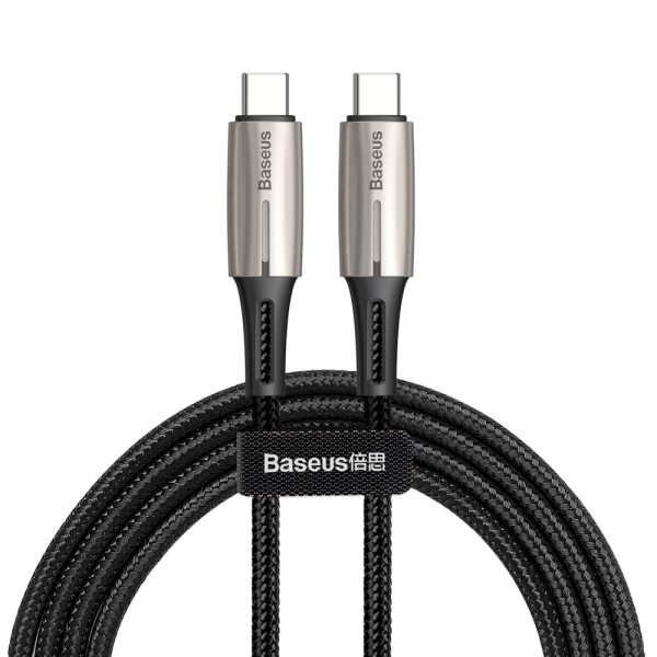 Baseus Water Drop USB-C -> USB-C Провод для Зарядки 60W / PD 2.0 / 200 cm Черный