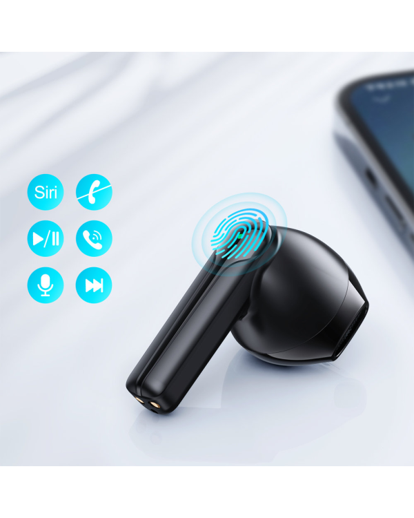 Joyroom TWS Earphones Wireless ENC Waterproof IPX4 Bluetooth 5.3 Black (JR-TL11)