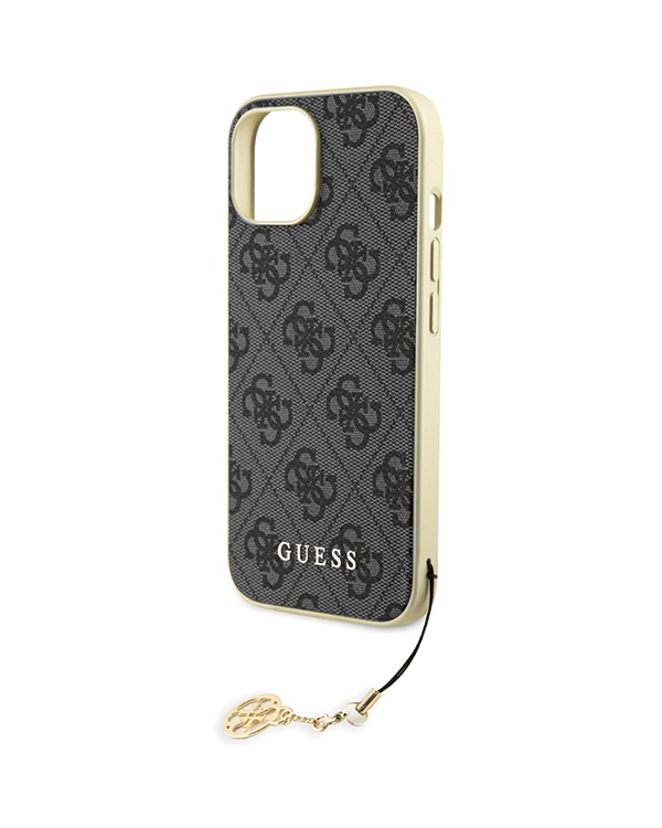 Guess GUHCP15SGF4GGR iPhone 15 6.1" szary|grey hardcase 4G Charms Collection