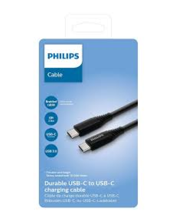 Philips - Кабель для зарядки - USB C - USB C -DLC5206C|00 - 2M черный