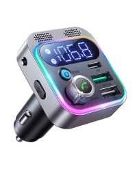FM transmitter for Joyroom JR-CL16, USB + USB-C, 48W (black)