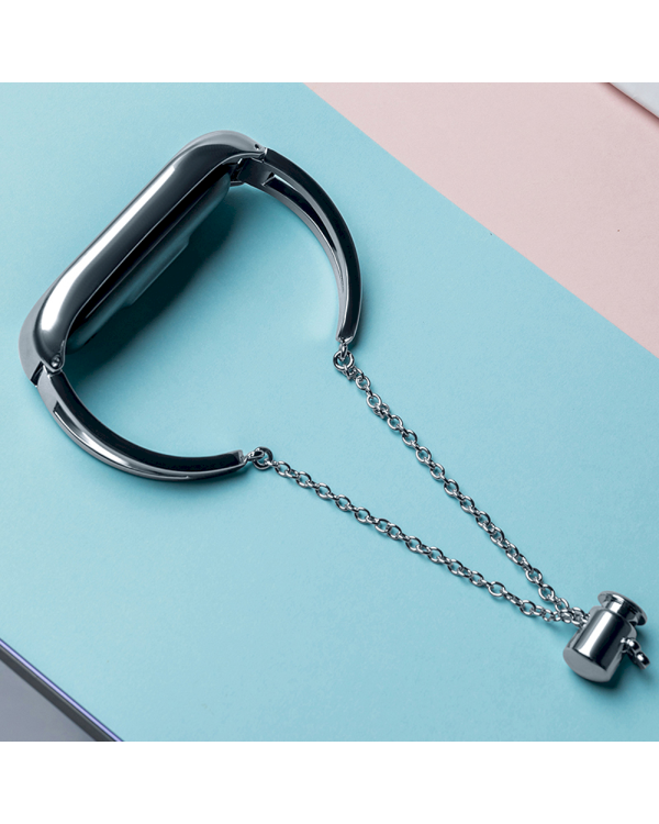Fusion Metal Bracelet ремешок для часов Xiaomi Mi Band 3 / 4 / 5 / 6 серебряный