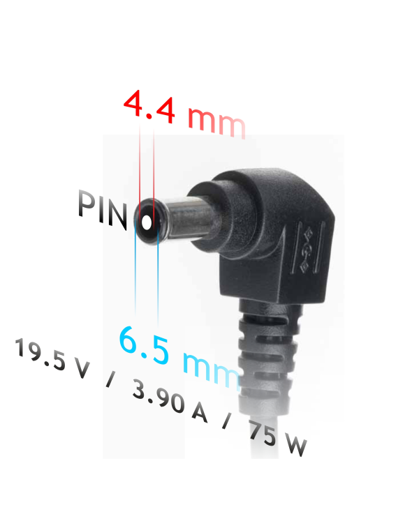 Питание АК-ND-19 19.5V | 3.9A 75W 6.5 x 4.4 mm + pin