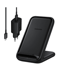 Samsung Qi wireless charger 15W phone stand + USB-C cable + wall charger black (EP-N5200TBEGWW)