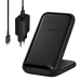 Samsung Qi wireless charger 15W phone stand + USB-C cable + wall charger black (EP-N5200TBEGWW)