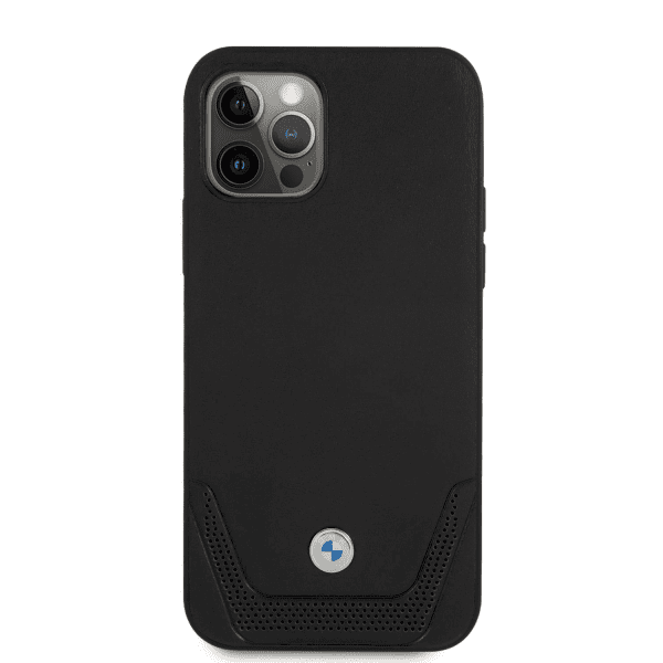 Обложка книги «BMHCP12MRSWPK BMW Signature Leather Lower Stripe Case for iPhone 12/12 Pro 6.1 Black»