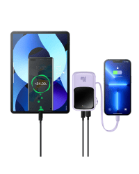 Baseus Qpow power bank 10000mAh built-in Lightning 20W Quick Charge cable SCP AFC FCP purple (PPQD020005)