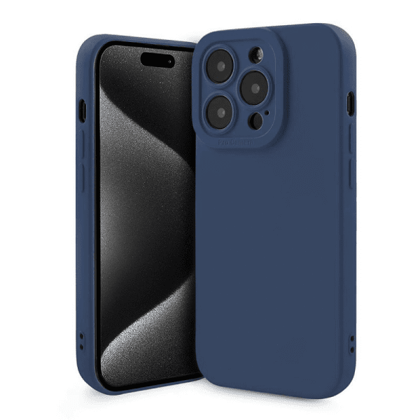 Fusion Softy прочный силиконовый чехол для Apple iPhone 15 Pro синий