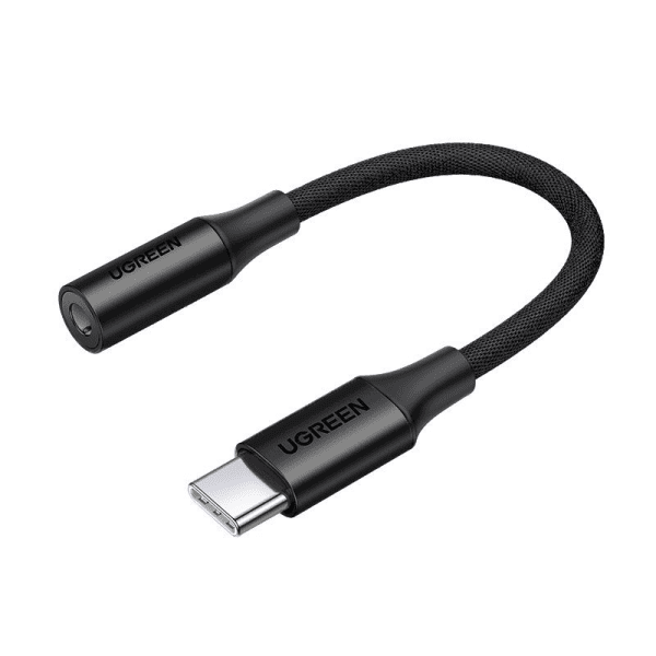 Обложка книги «Ugreen 3,5 mm mini jack to USB Type C headphone adapter 10cm black»