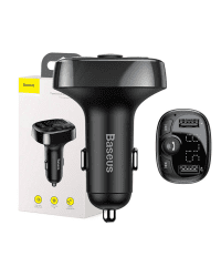 Baseus FM Transmitter T typed Bluetooth 2xUSB microSD (Black)