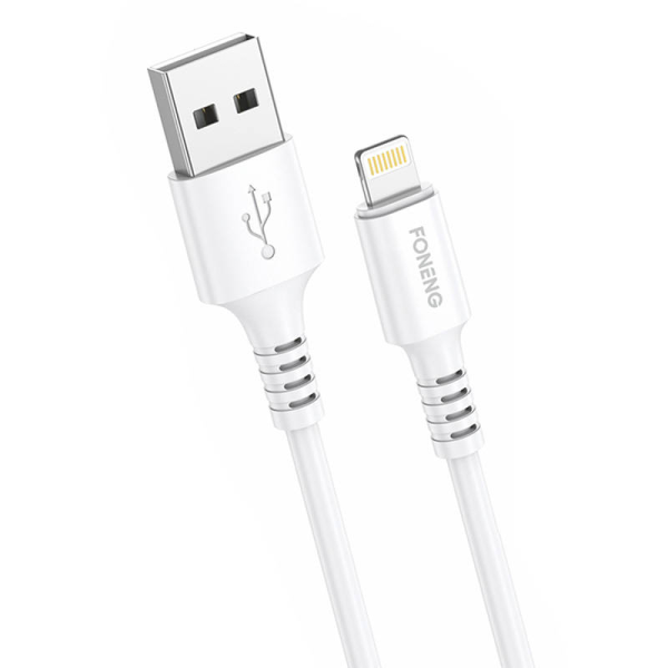 Кабель USB - Lightning Foneng, x85 iPhone 3A быстрая зарядка, 1 м (белый)