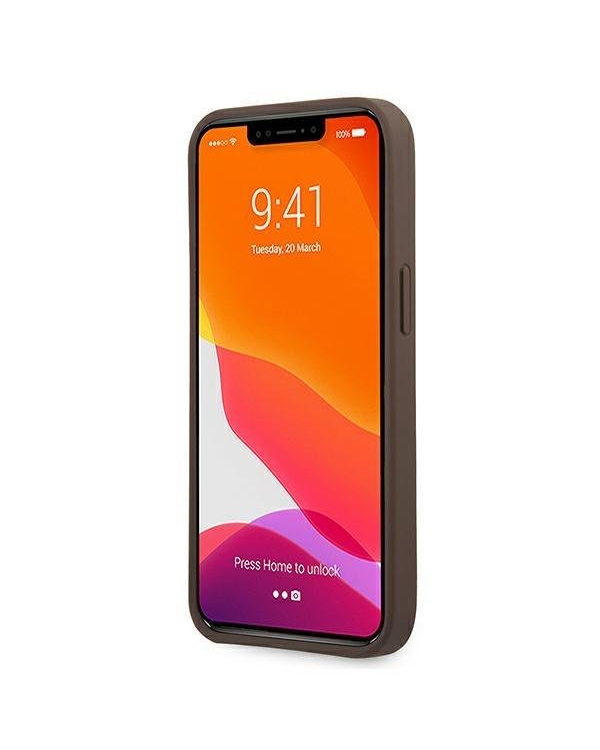 Guess GUHCP13L4GGMBR iPhone 13 Pro hardcase 4G Big Metal Logo коричневый