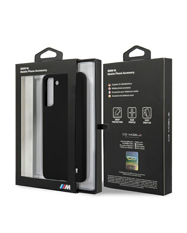 Original Case BMW Hardcase Silicone M Collection BMHCS21MMSILBK for Samsung Galaxy S21 Plus Black