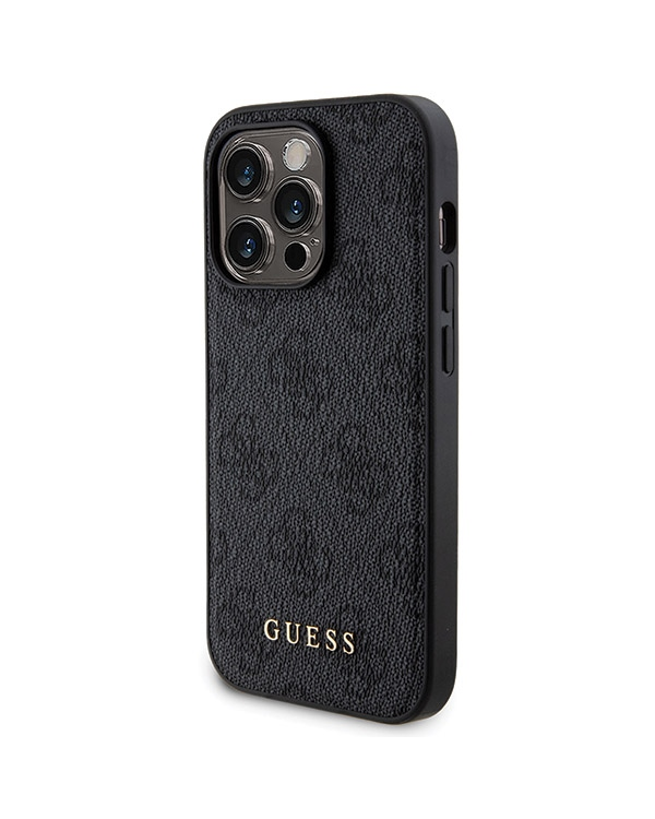 Zestaw Guess GUBPM5P15L4GEMGK iPhone 15 Pro 6.1" hardcase + Powerbank 5000mAh MagSafe czarny|black 4G Metal Logo