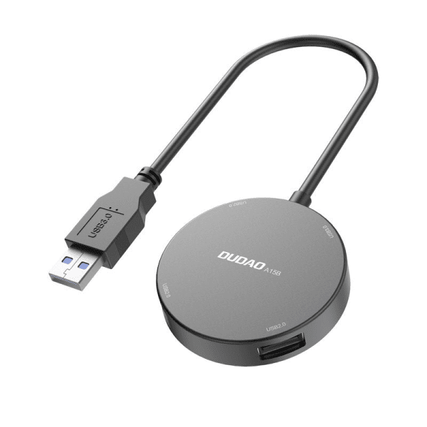 Обложка книги «Dudao 4in1 USB - 1x USB 3.2 Gen 1 / 3x USB 2.0 HUB adapter splitter + cable black (A15B)»