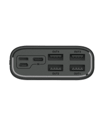 Wozinsky power bank 4 x USB 30000 mAh with LCD display 4 A black (WPB-001BK)
