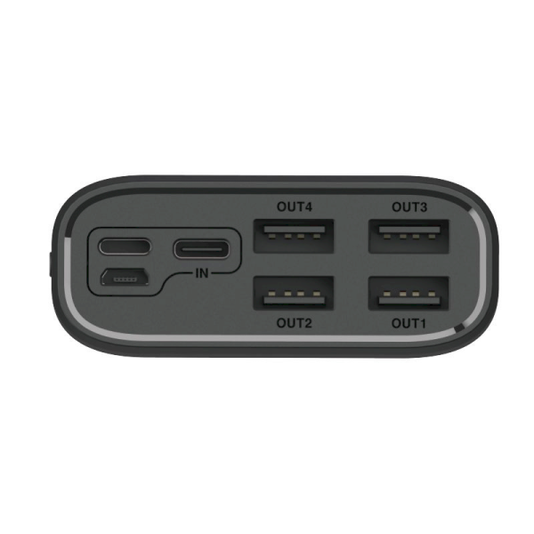 Wozinsky power bank 4 x USB 30000 mAh with LCD display 4 A black (WPB-001BK)
