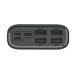 Wozinsky power bank 4 x USB 30000 mAh with LCD display 4 A black (WPB-001BK)