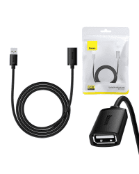 USB 2.0 Extension cable Baseus male to female, AirJoy Series, 1.5m (black)