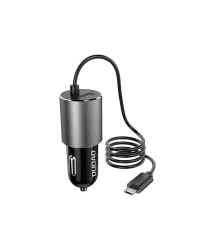 Dudao USB car charger with built-in micro USB 3.4 A cable black (R5Pro M)