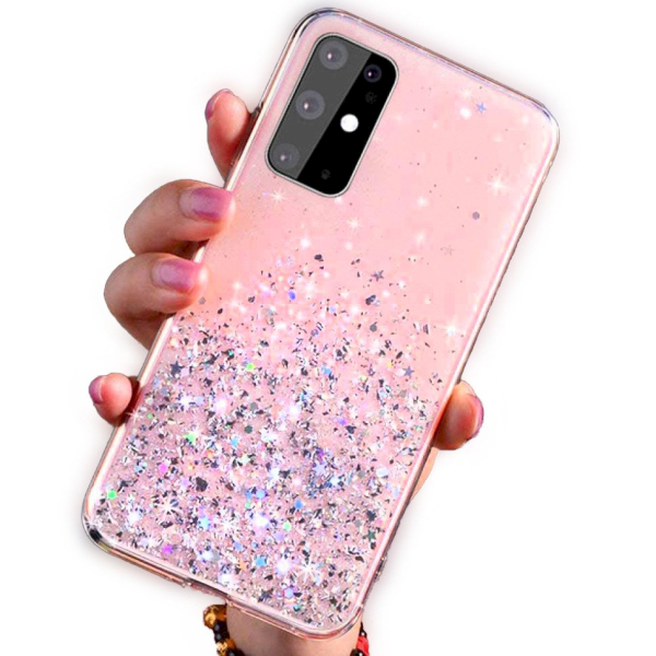 Fusion Glue Glitter Back Case Силиконовый чехол для Huawei P40 Lite / Nova 7i / Nova 6 SE Розовый