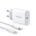 UGREEN CD137, 20W PD 3.0 USB-C Wall Charger (White) + cable IP to USB-C (white)